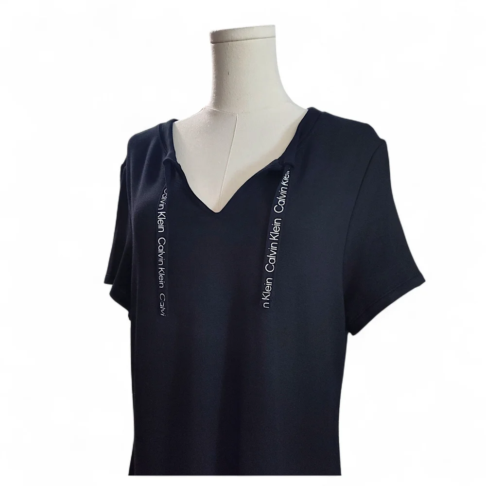 Calvin Klein Casual Midi Dress Womens Size Large/ Black - Picture 2 of 9